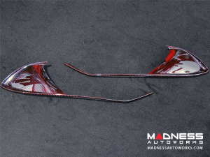 Alfa Romeo 4C Carbon Fiber Front Grille Insert Trim Set - Red Candy